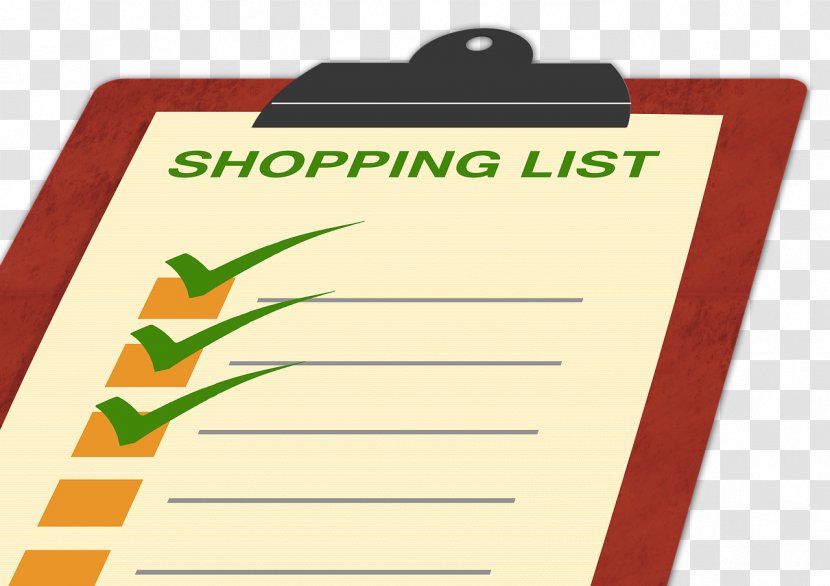 Shopping List Grocery Store Supermarket - Budget - Clipboard Transparent PNG