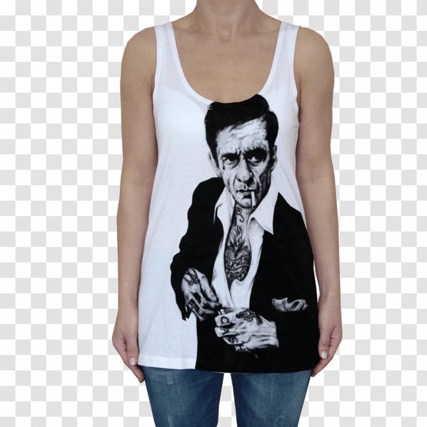 T-shirt Sleeveless Shirt Gilets Unisex - Johnny Cash Transparent PNG
