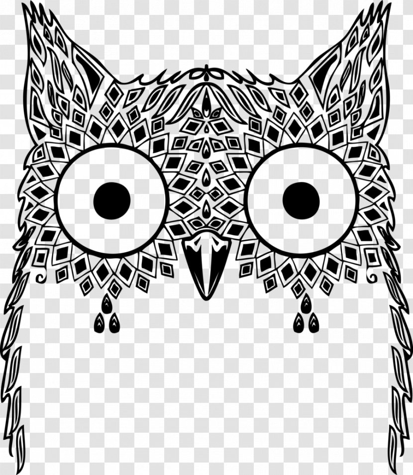 Tawny Owl Bird Desktop Wallpaper - Monochrome - T Shirt Design Transparent PNG