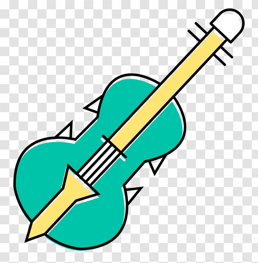 Blue Guitar Clip Art - Cartoon - Vector Transparent PNG