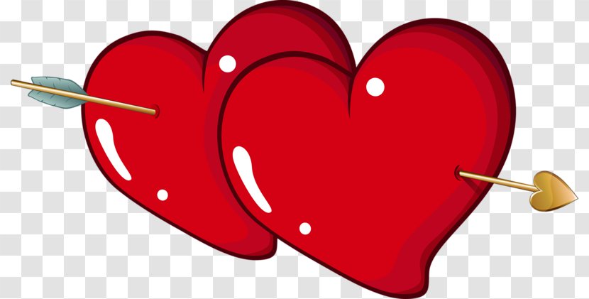 Valentine's Day Heart Arrow Clip Art - Cartoon Transparent PNG