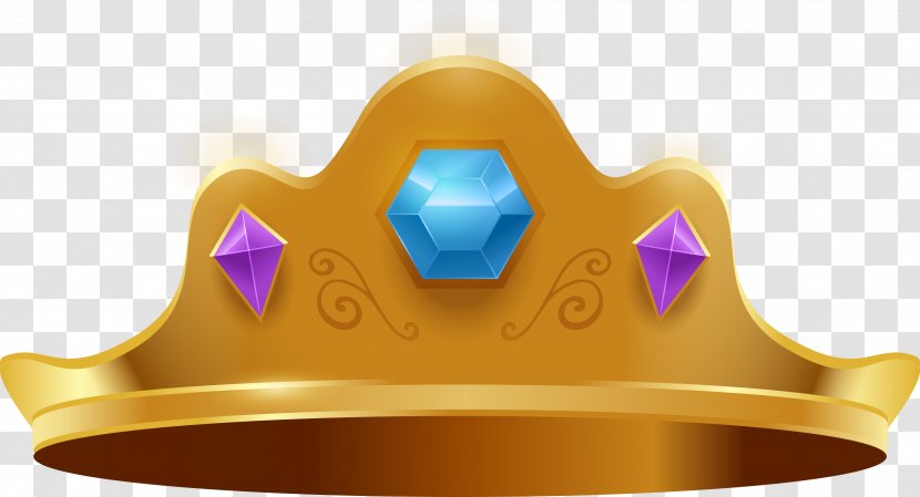 Crown Gemstone - Designer - Golden Sapphire Vector Material Transparent PNG