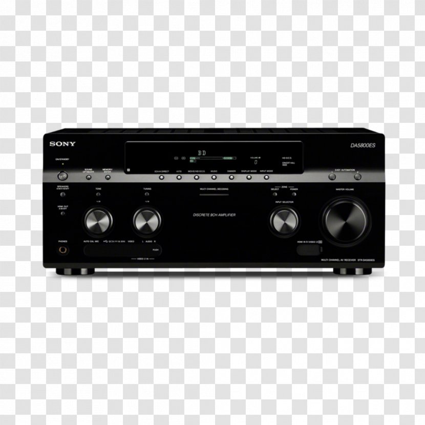 AV Receiver Sony Corporation STR-DA5800ES Home Theater Systems Component Video - Turntable Transparent PNG