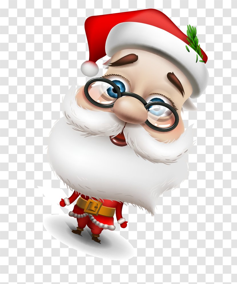 Cartoon Christmas Ornament Illustration - The Bulk Of Santa Claus Transparent PNG