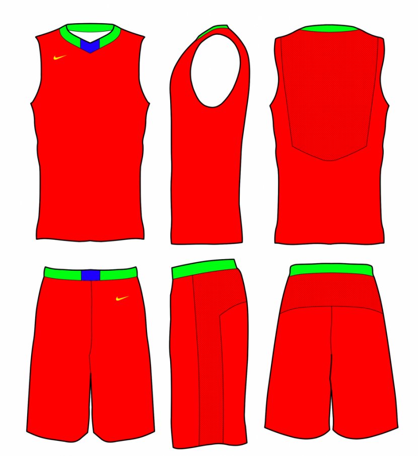 Basketball Uniform Template Jersey - Sleeve - Nike Cliparts Transparent PNG