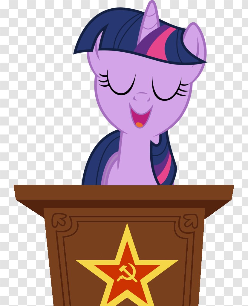 Twilight Sparkle Cartoon DeviantArt - Communism - Violet Transparent PNG