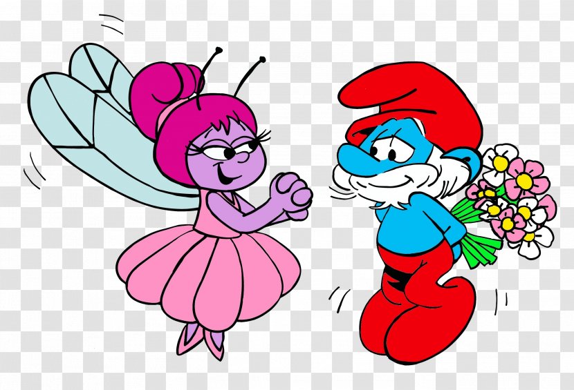 Papa Smurf Smurfette Vanity The Smurfs - Watercolor Transparent PNG