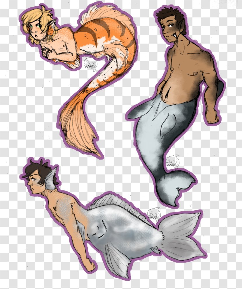 Wolf Wishes Homo Sapiens Mermaid Merman - Cartoon Transparent PNG