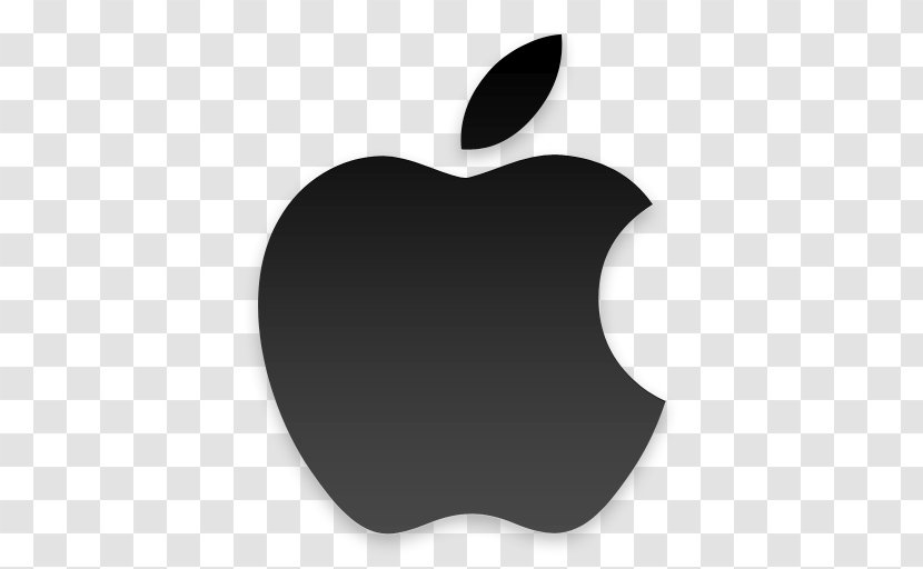 Apple - Heart - Black 8 Transparent PNG