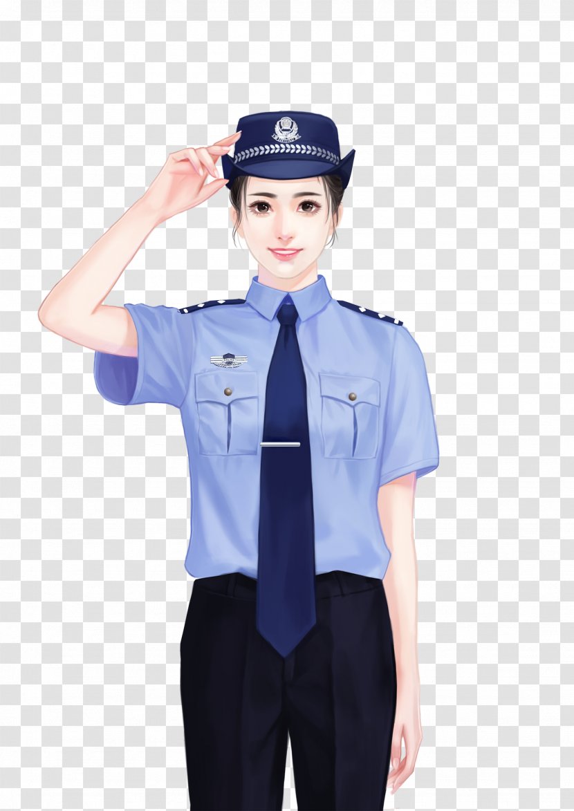 Police Officer Download - Drawing - Hand-painted Beauty Transparent PNG