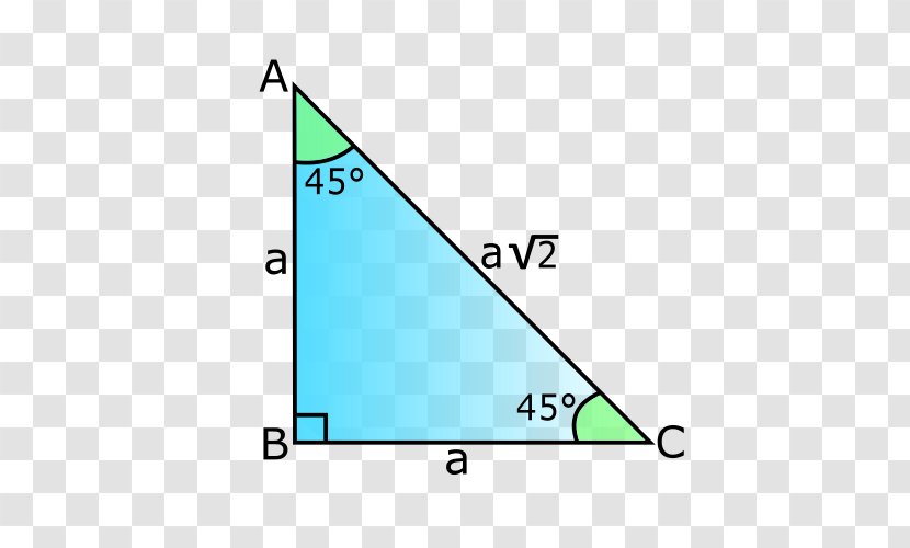 Right Triangle Area Isosceles - Drawing Transparent PNG