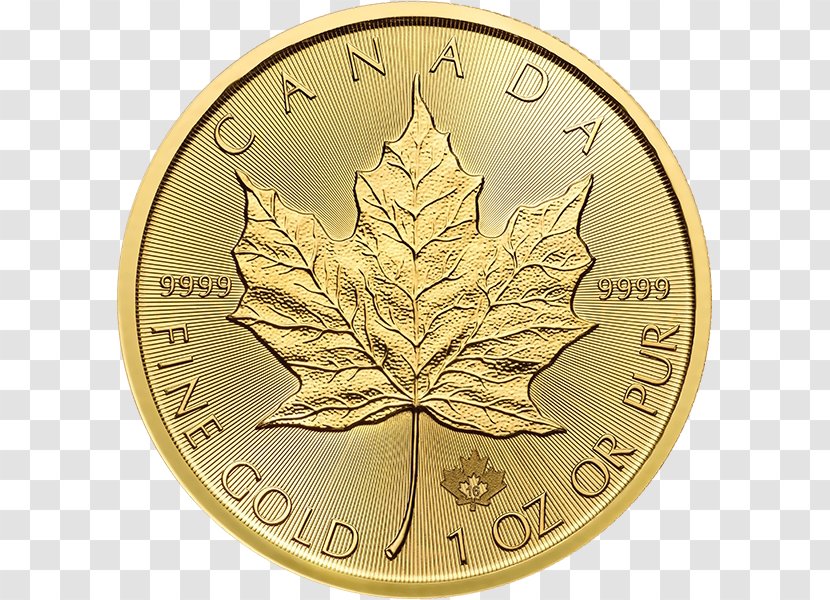 Canada Canadian Gold Maple Leaf Ounce Royal Mint Transparent PNG