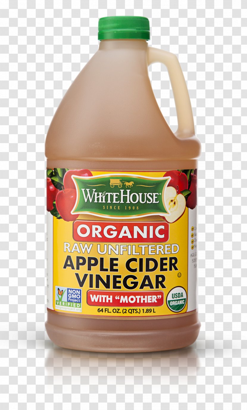 White House Raw Foodism Apple Cider Vinegar Organic Food - Cooking Transparent PNG