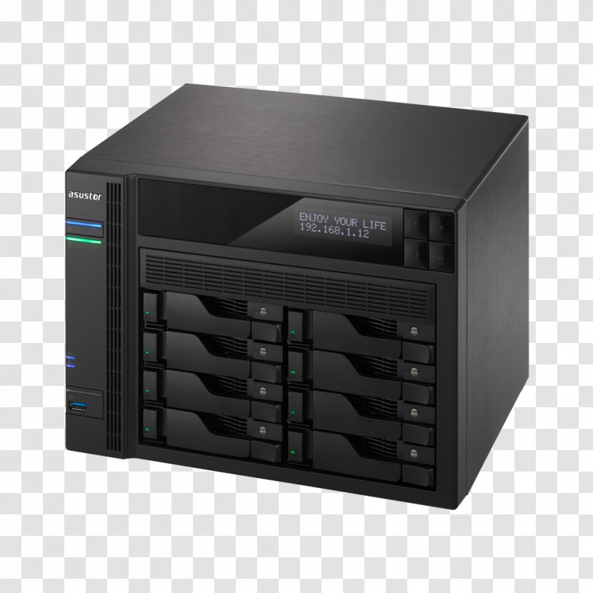 Intel Network Storage Systems ASUSTOR AS-7008T NAS Server - Computer Case - SATA 6Gb/s / ESATA Inc. Multi-core ProcessorIntel Transparent PNG