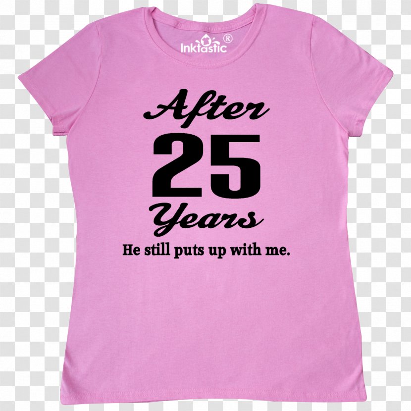 T-shirt Sleeve Woman Neck Humour - T Shirt - 25th Wedding Anniversary Transparent PNG
