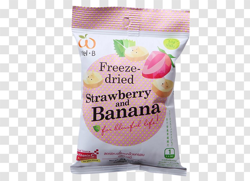 Vegetarian Cuisine Strawberry Freeze-drying Banana Dried Fruit - Snack Transparent PNG