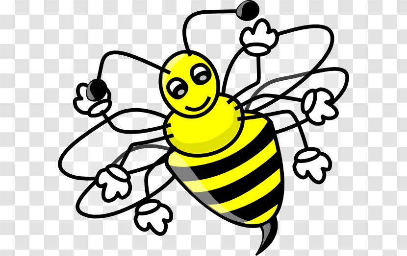 Honey Bee Cartoon Clip Art - Insect - Bees Clipart Transparent PNG