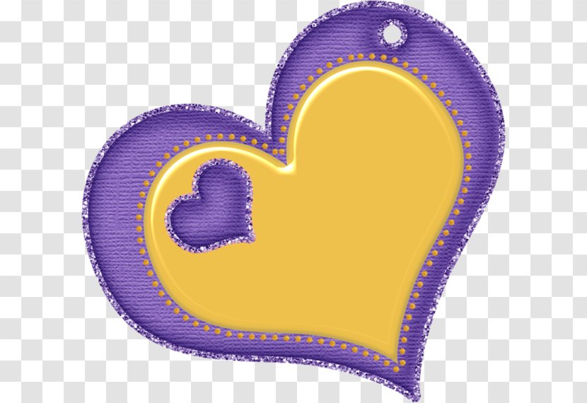 El Corazon / Heart Yellow Clip Art - Purple Transparent PNG