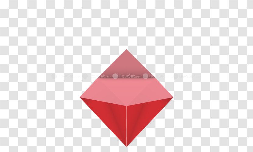 Origami Paper Triangle - Magenta Transparent PNG