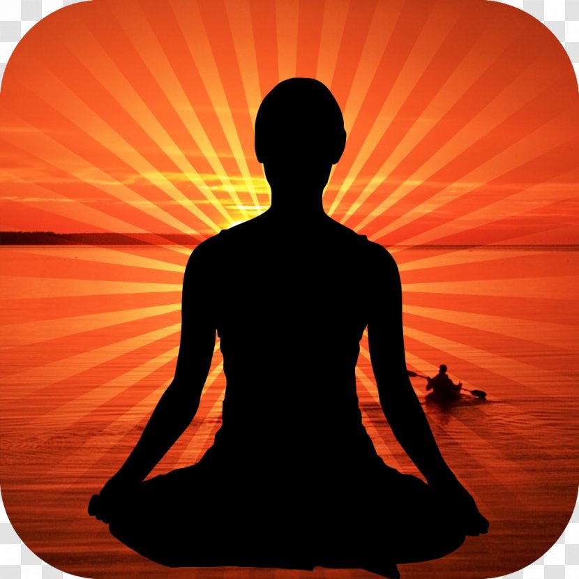 Silhouette Physical Fitness Meditation Exercise - Orange Transparent PNG