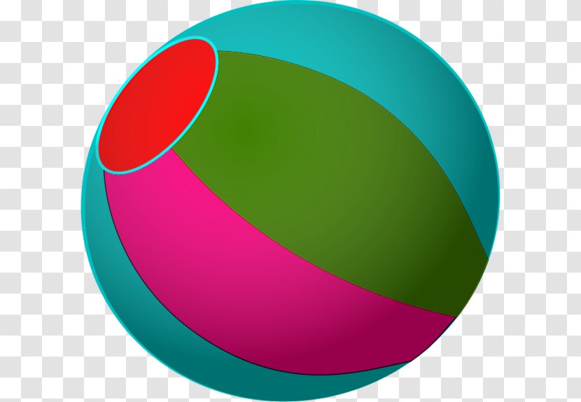 Beach Ball Volleyball Clip Art - Multi Colored Clipart Transparent PNG