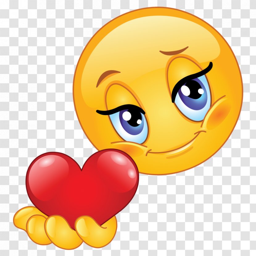 Emoticon Smiley Emoji Heart - Yellow Transparent PNG