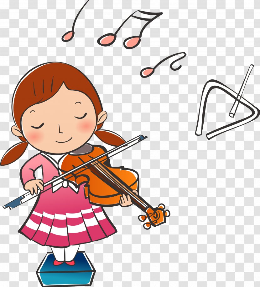 Cartoon Violin Child Transparent PNG
