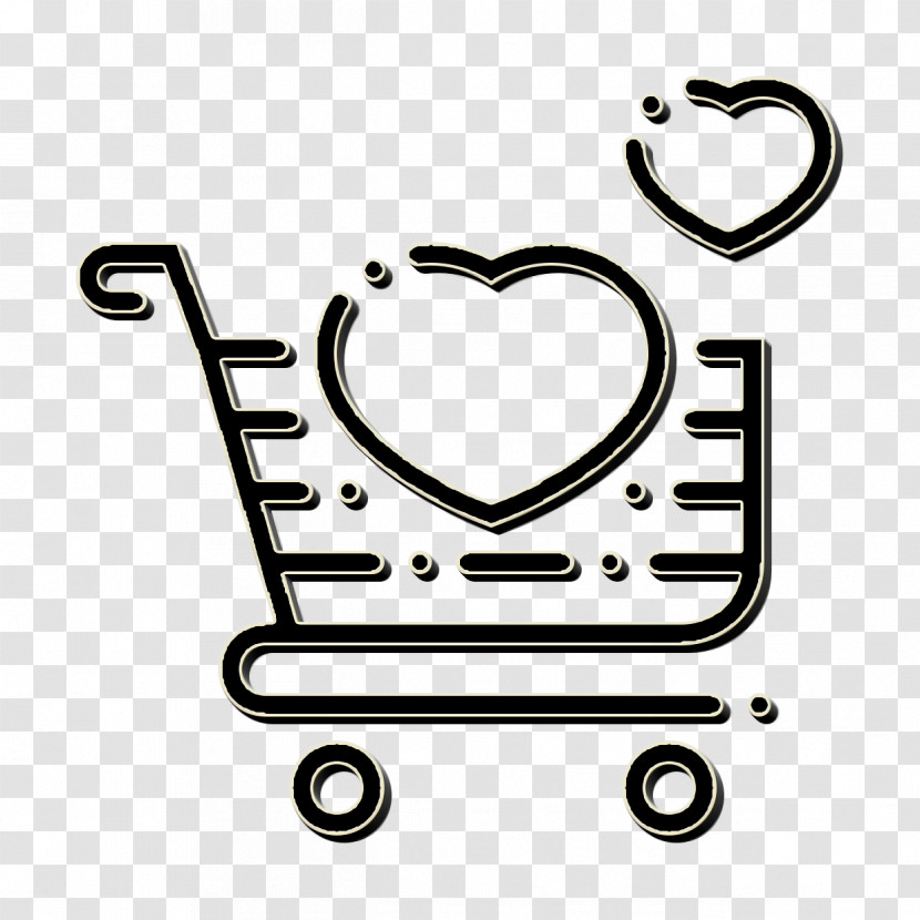 Love Icon Cart Icon Transparent PNG