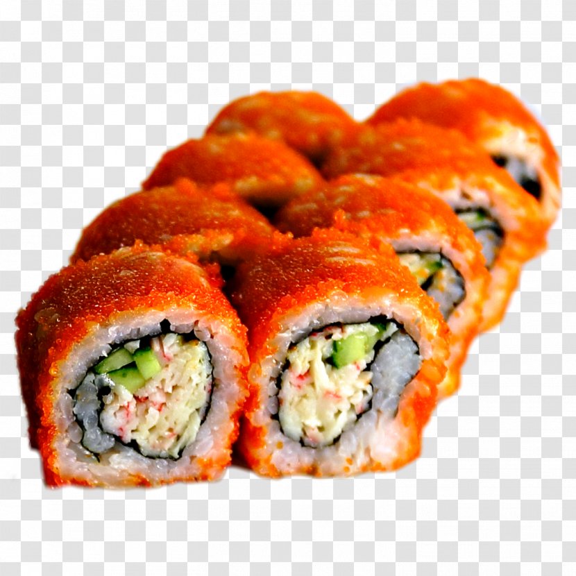 California Roll Sushi Gimbap Japanese Cuisine Smoked Salmon - Recipe Transparent PNG