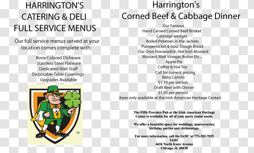 Harrington's Catering & Deli Delicatessen Restaurant Food - Material - Corned Beef Transparent PNG