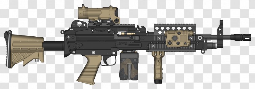 M249 Light Machine Gun Firearm FN Herstal - Personal Defense Weapon Transparent PNG