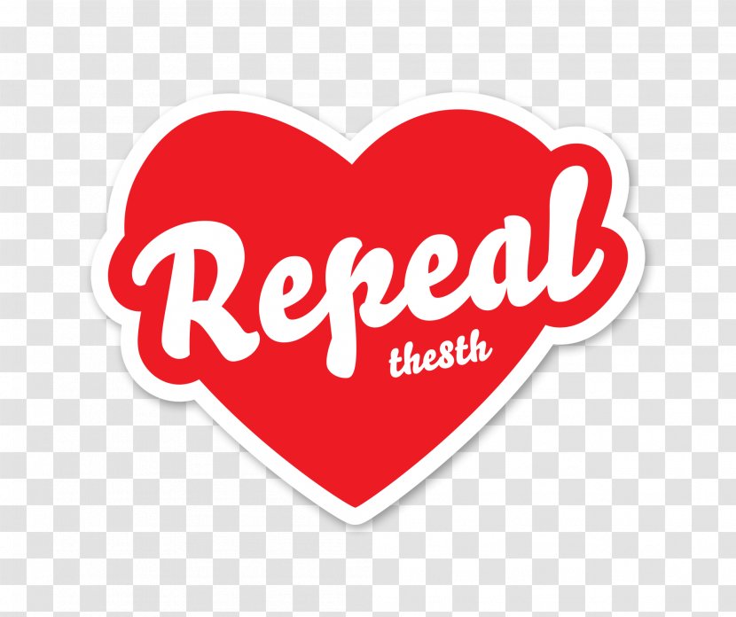 Eighth Amendment Of The Constitution Ireland Logo Referendum Abortion Heart - Poster - Area Transparent PNG