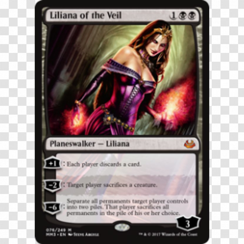 Magic: The Gathering Liliana Of Veil Modern Masters 2017 Edition Planeswalker Transparent PNG