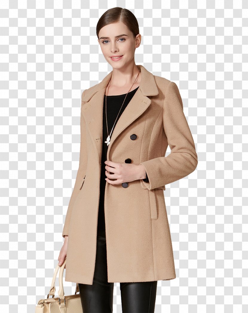 T-shirt Overcoat Outerwear Clothing - Fashion Model - Women Transparent PNG