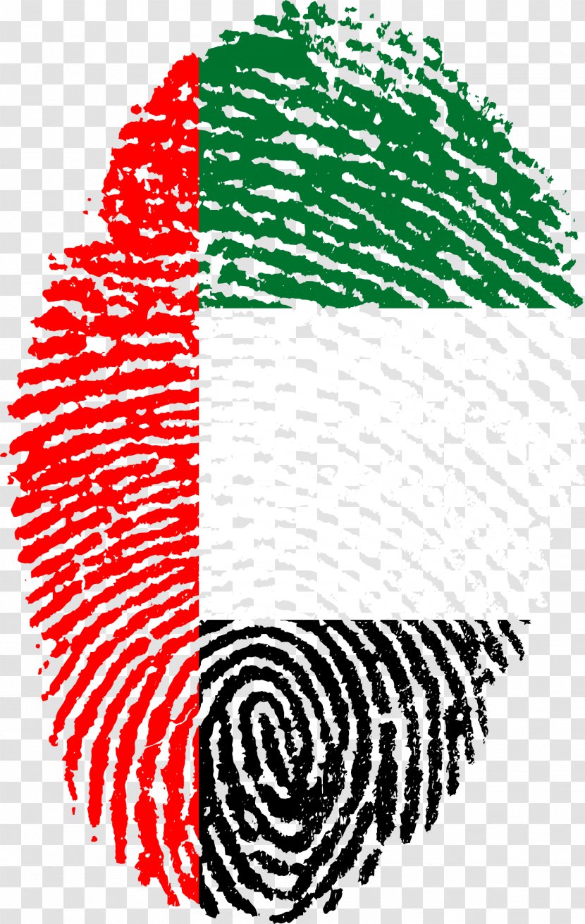 Flag Of The United Arab Emirates Fingerprint - Area - Finger Print Transparent PNG