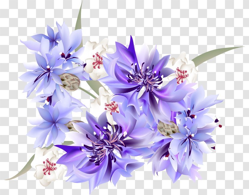 Flower Royalty-free Illustration - Cut Flowers - Romantic Fantasy Floral Background Transparent PNG