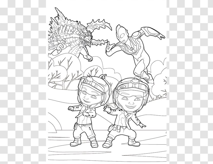 Coloring Book Child Black And White Drawing Sketch - Cartoon Transparent PNG