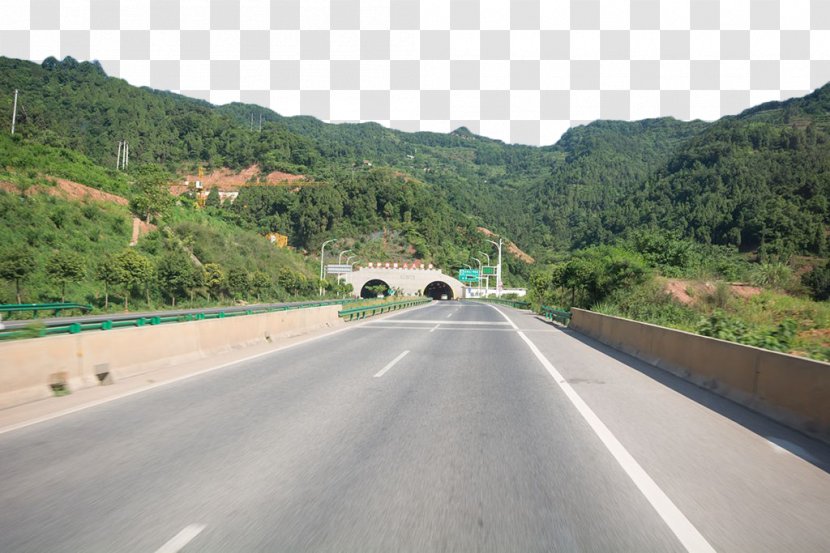 Road Cement Controlled-access Highway - Surface - Tunnel Transparent PNG