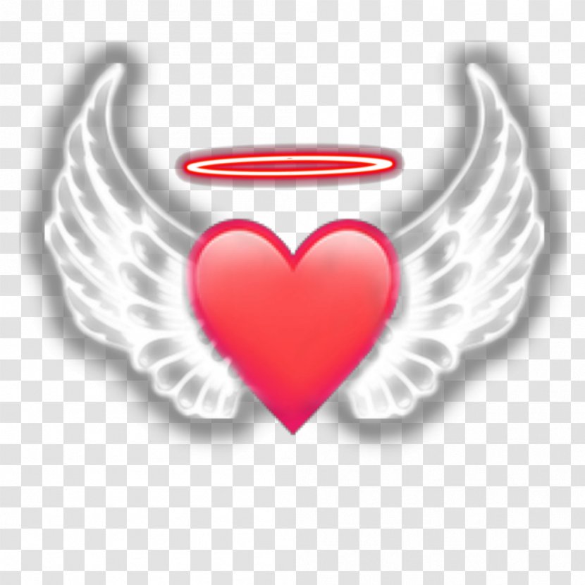 Love Background Heart - Angel - Emblem Transparent PNG