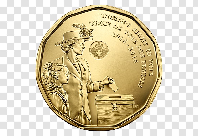 Canada Women's Suffrage Loonie Rights Right To Vote - Toonie - Canadian Dollar Transparent PNG