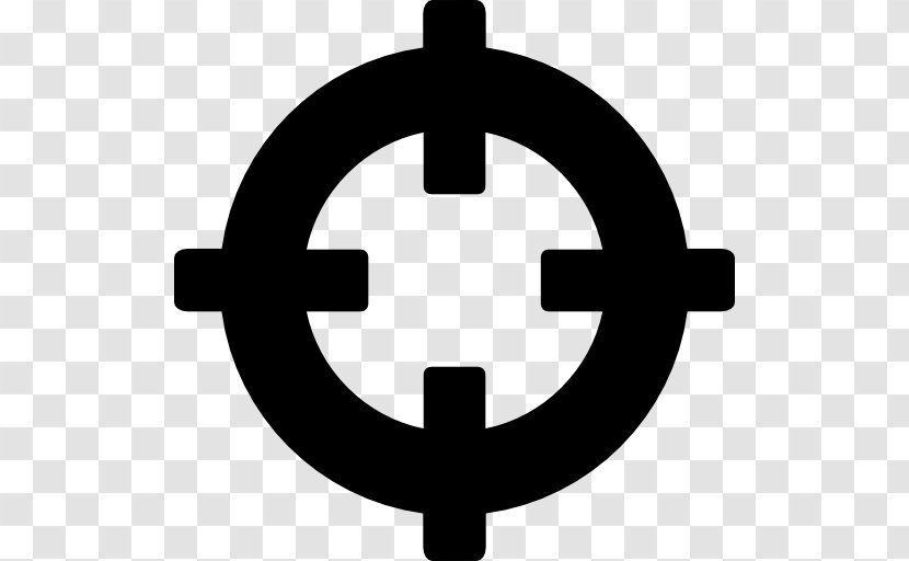 Gear Clip Art - Black And White - Crosshair Free Transparent PNG