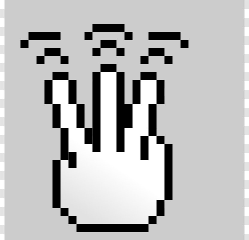 Pixel Pointer Hand Finger Clip Art - Symbol - Double Helix Vector Transparent PNG