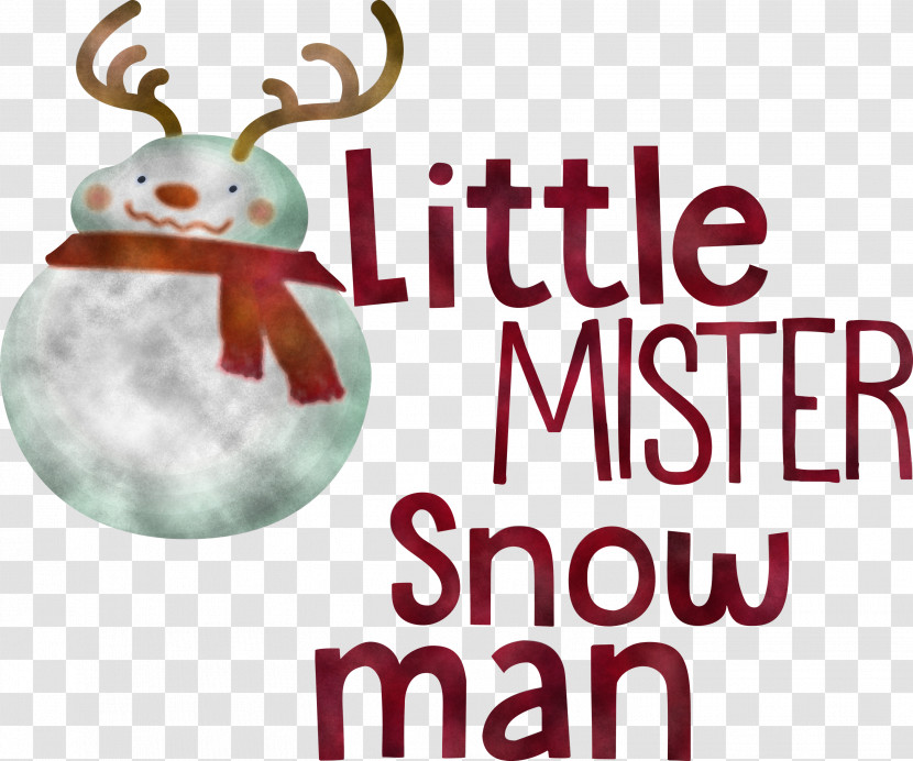 Little Mister Snow Man Transparent PNG