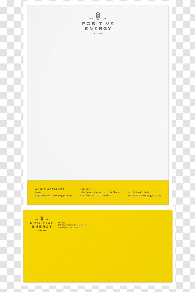Paper Letterhead Logo Stationery Business Cards - Text - Positive Energy Transparent PNG