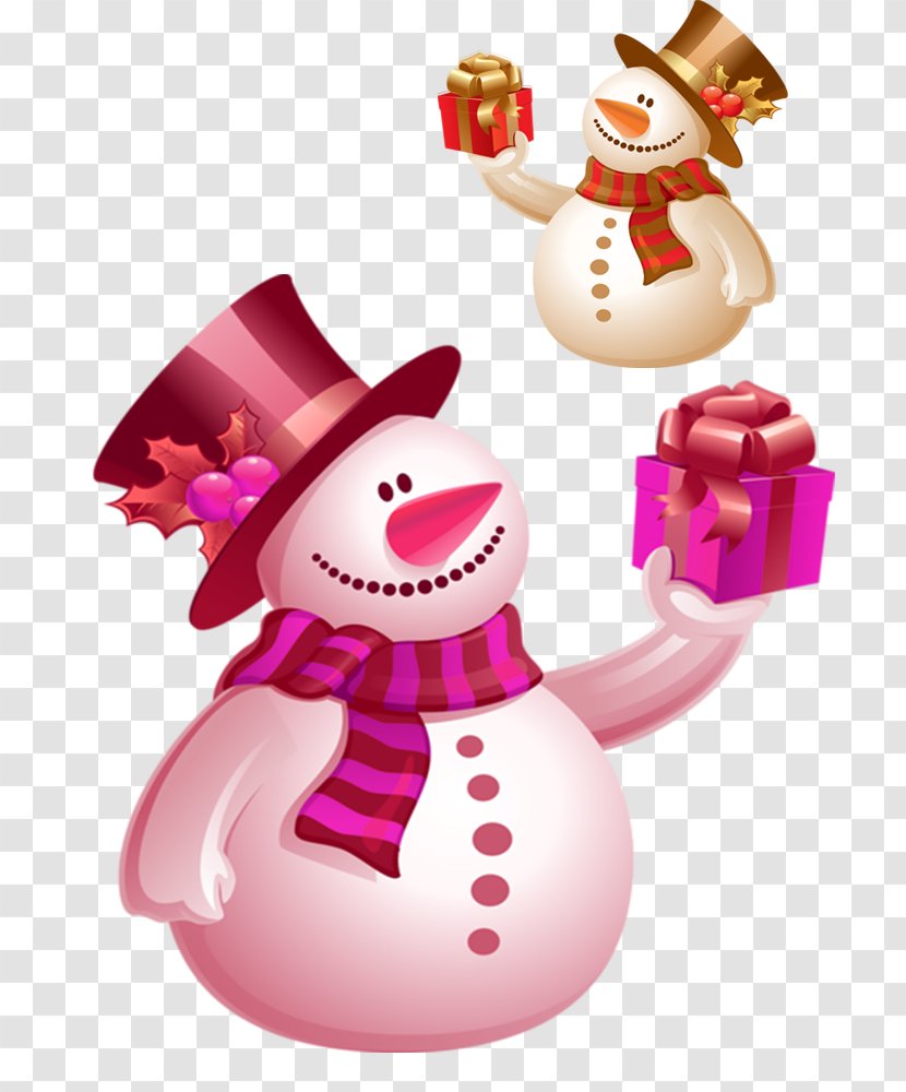 Santa Claus Christmas Card Snowman New Year - Child - Holding Gift Box Material Transparent PNG