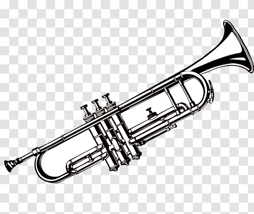 Musical Instrument Trumpet Wind Musician - Watercolor - Speaker Vector Elements Transparent PNG