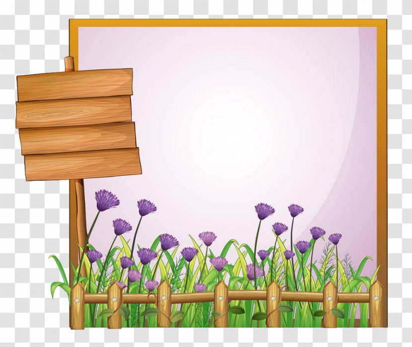 Royalty-free Stock Photography Illustration - Grass Family - Hand-painted Flower Fence Transparent PNG