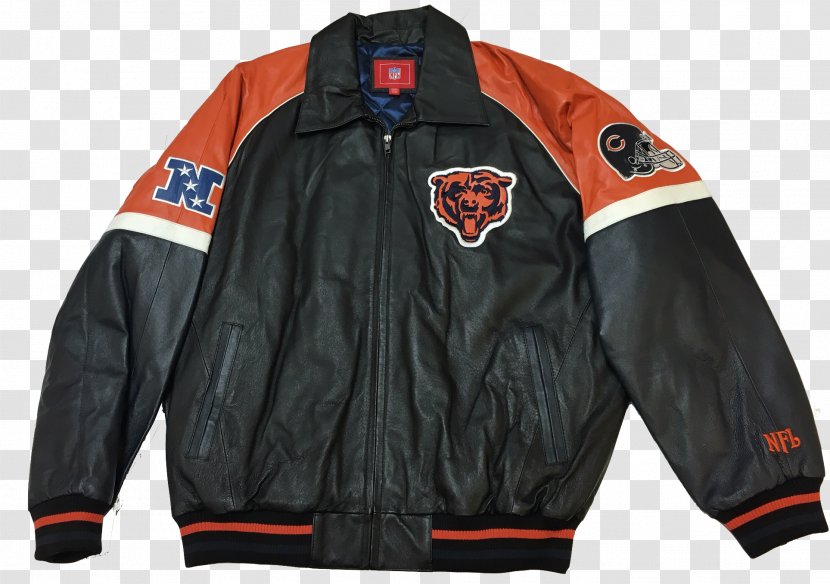 Textile Leather Jacket Outerwear - Chicago Bears Transparent PNG