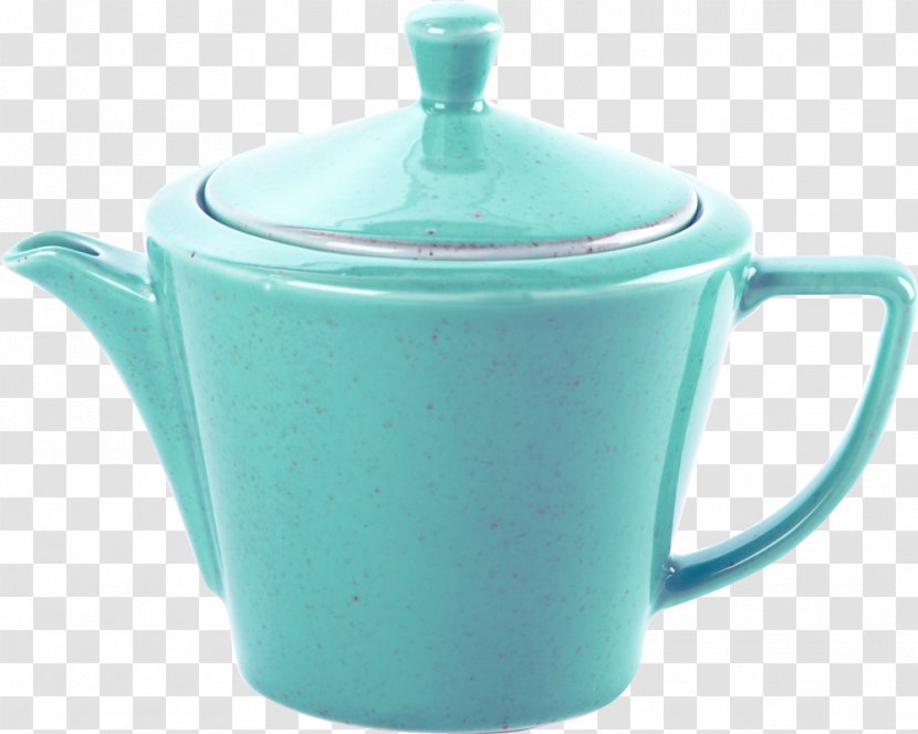 Teapot Kettle Plate Lid Porcelain - Turquoise Transparent PNG