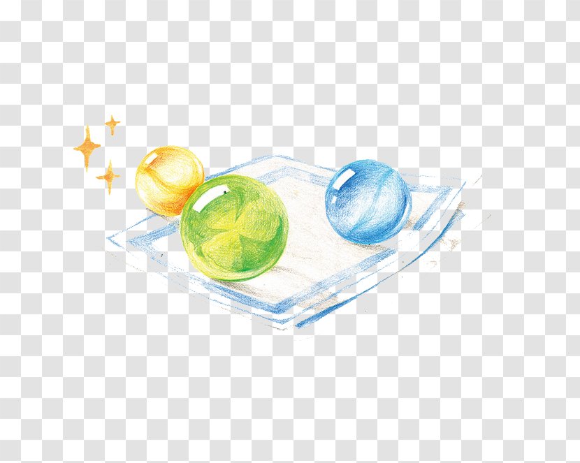 Colored Pencil Drawing Glass Illustration - Color Lead Ball Transparent PNG